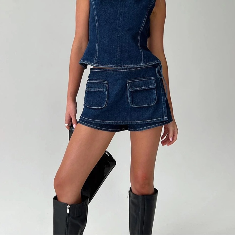Lioness CountrySide Skort Denim